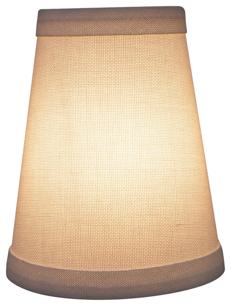 32652-6 Small Hardback Empire Chandelier Clip On Lamp Shade White 2 1/2"x4"x5"