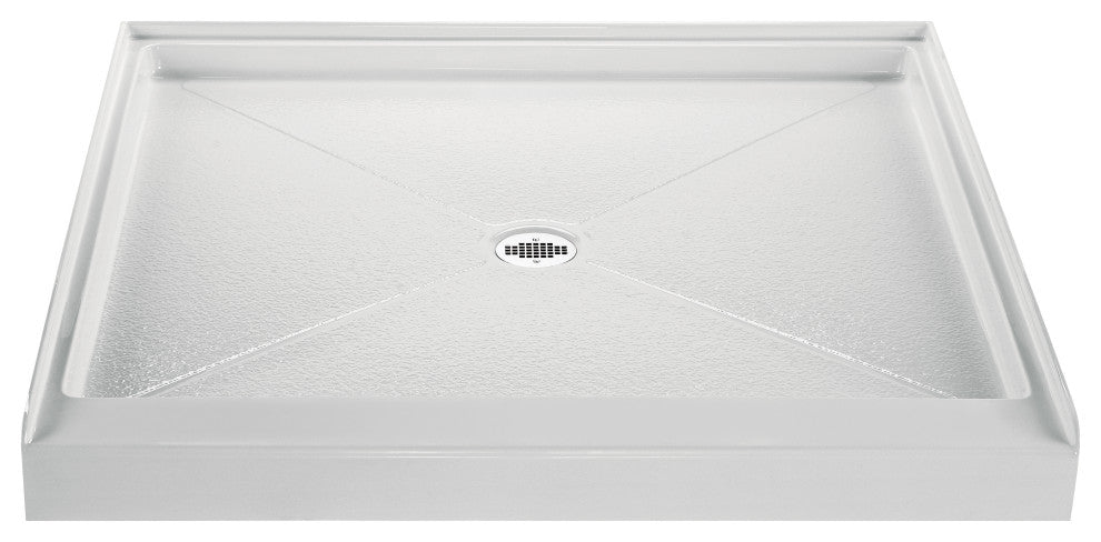 Shower Base With Center Drain, Biscuit 42x36
