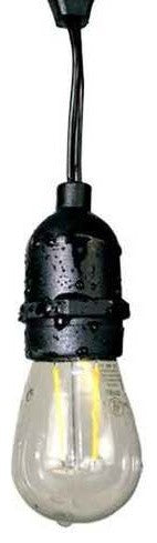 120V Commercial Outdoor Dimmable LED Light String, 24 Bulb / 49' Length