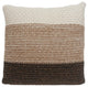 HomeRoots 20" x 0.5" x 20" Transitional Brown And Coffee Cotton Pillow Cover