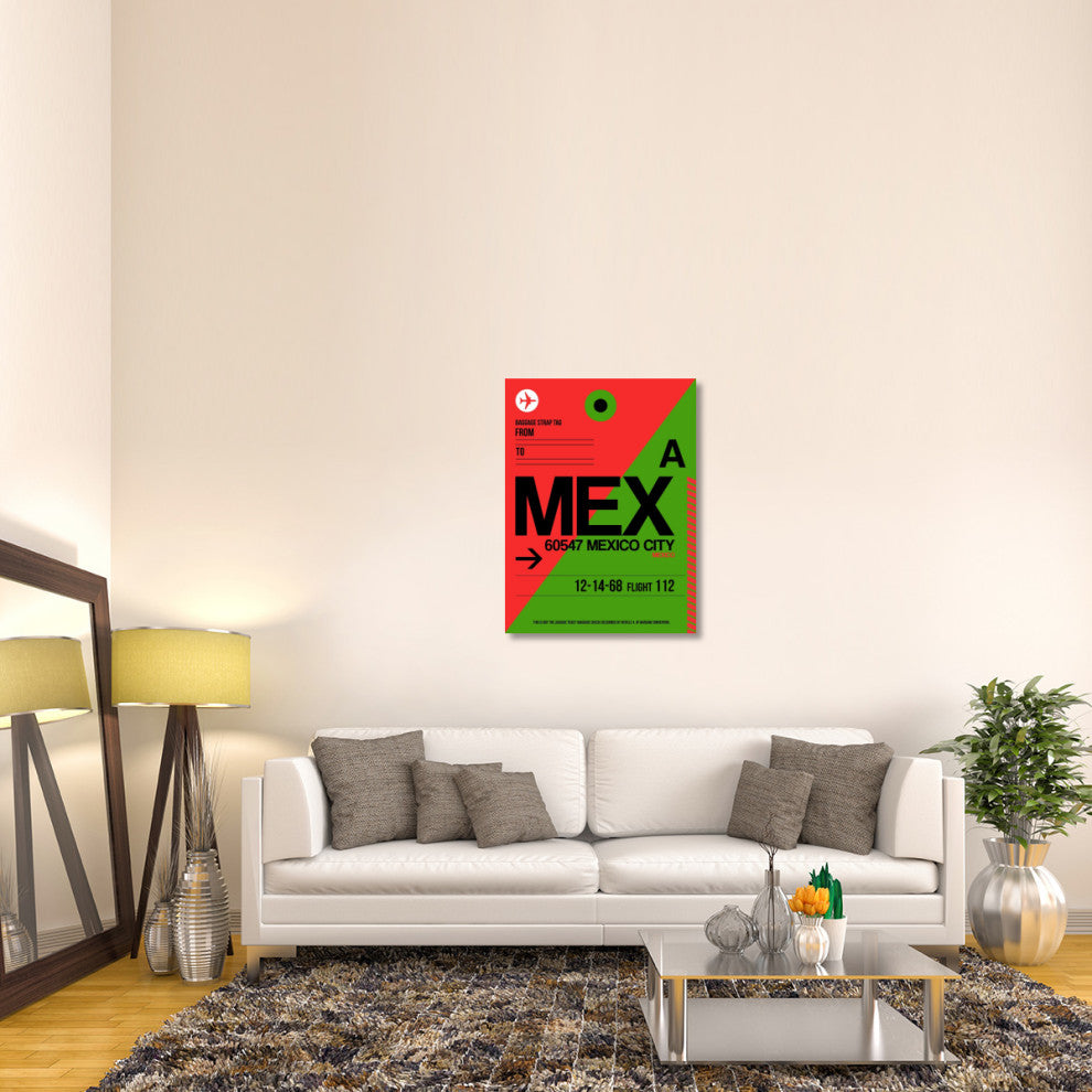 "MEX Mexico City Luggage Tag 2" Fine Art Print