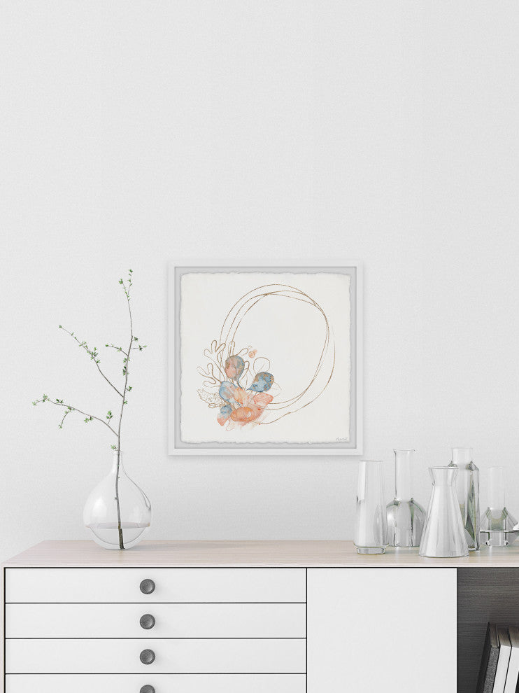 "Coral and Seaweeds" Framed Painting Print, 32x32