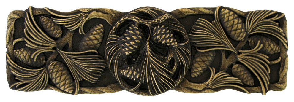 Cones & Boughs Pull Antique Brass, Antique Brass