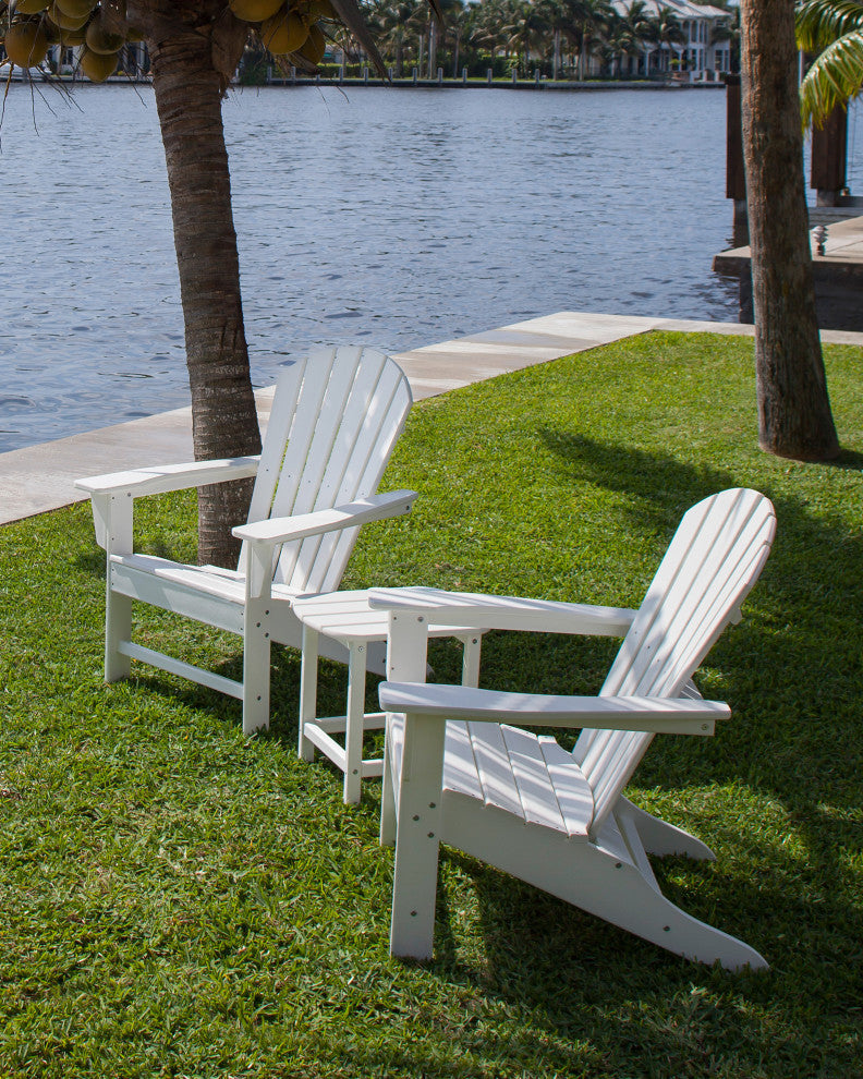 Polywood South Beach Adirondack 3-Piece Set, Green