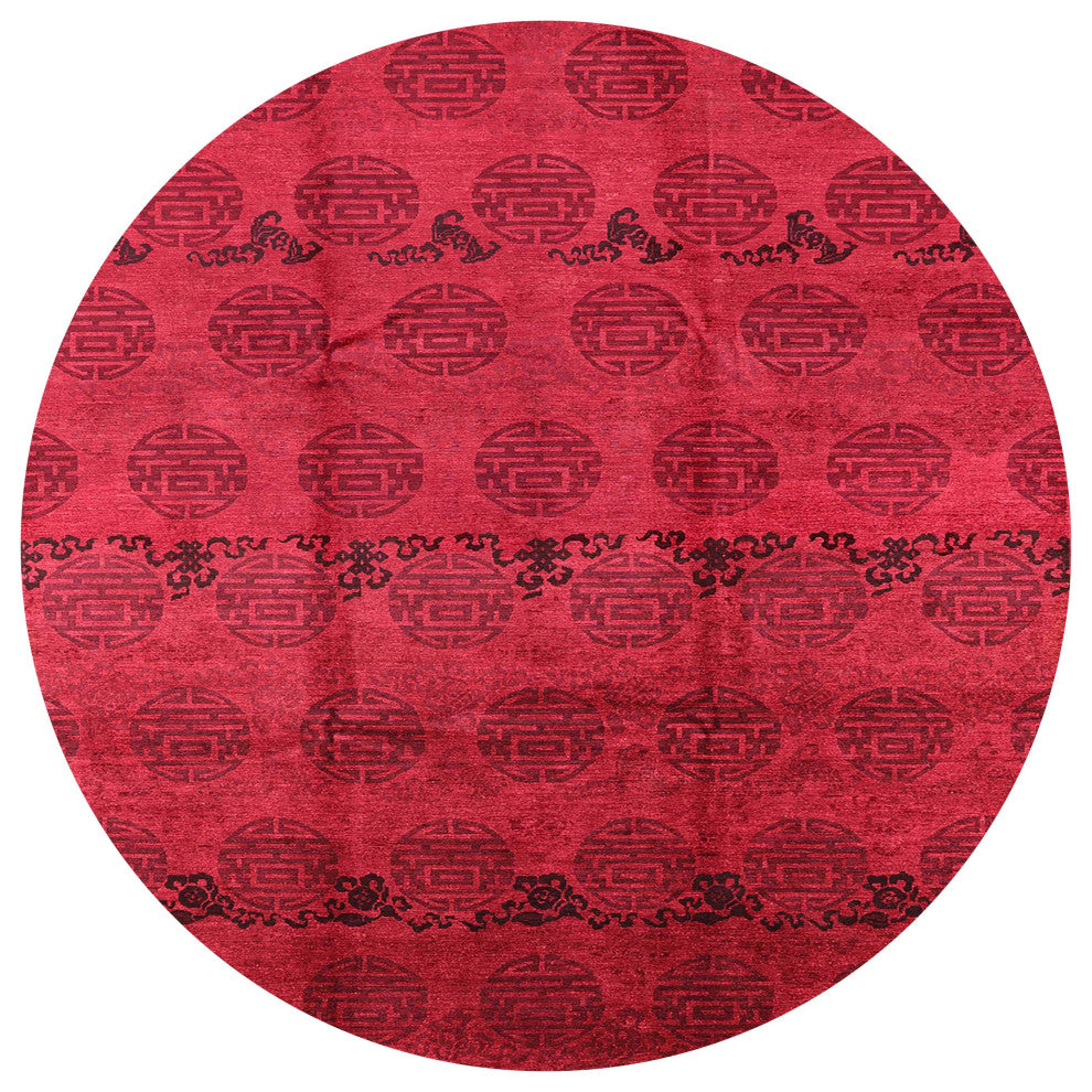 Ahgly Company Indoor Round Mid-Century Modern Area Rugs, 3' Round