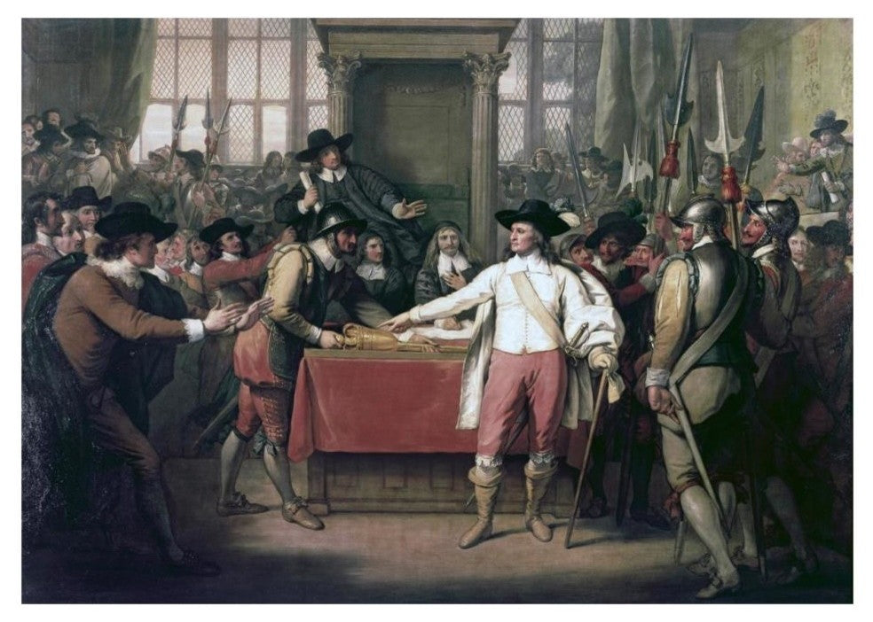 "Cromwell Dissolving The Long Parliament" Paper Print by Benjamin West, 32"x23"