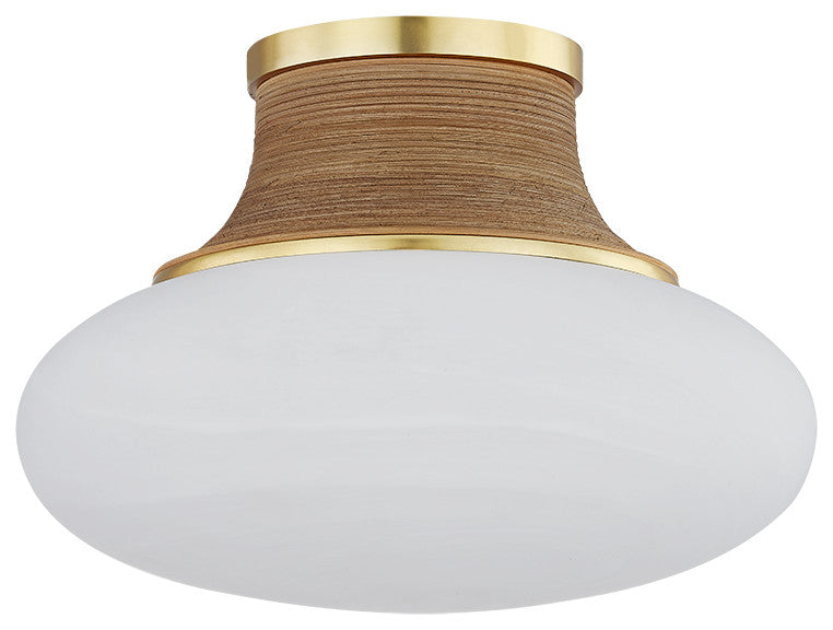 Hudson Valley Pearl River Flush Mount 11", Aged Brass
