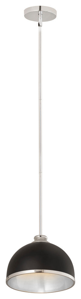 Zlite 1004P10-MB-CH 1-Light Pendant, Matte Black