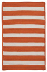 Stripe It TR19 Tangerine Indoor/Outdoor Area Rug, Rectangular 8'x11'
