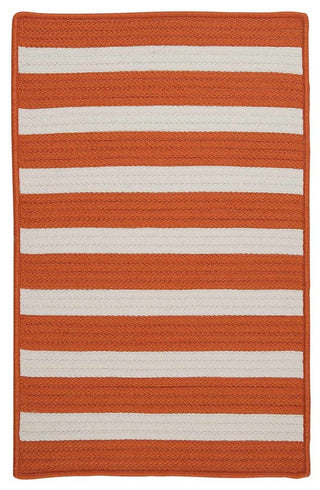 Stripe It TR19 Tangerine Indoor/Outdoor Area Rug, Rectangular 8'x11'
