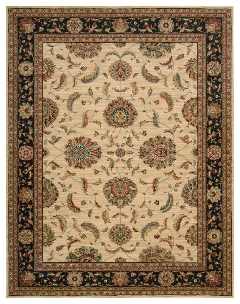 NOURISON LIVING TREASURES IVORY BLACK AREA RUG