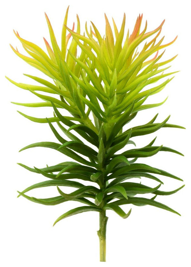 Vickerman Fo180301 8" Artificial Green Crassula Tetragona Pick, Set of 3