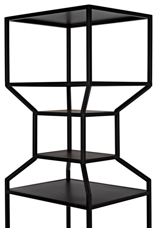 Downtown A Bookcase, Black Metal