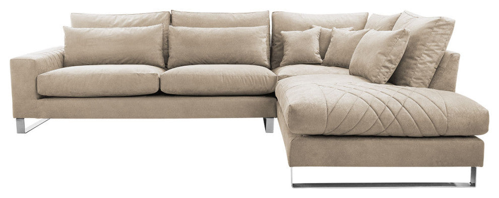 KAIA Sectional Sofa, Beige, Right