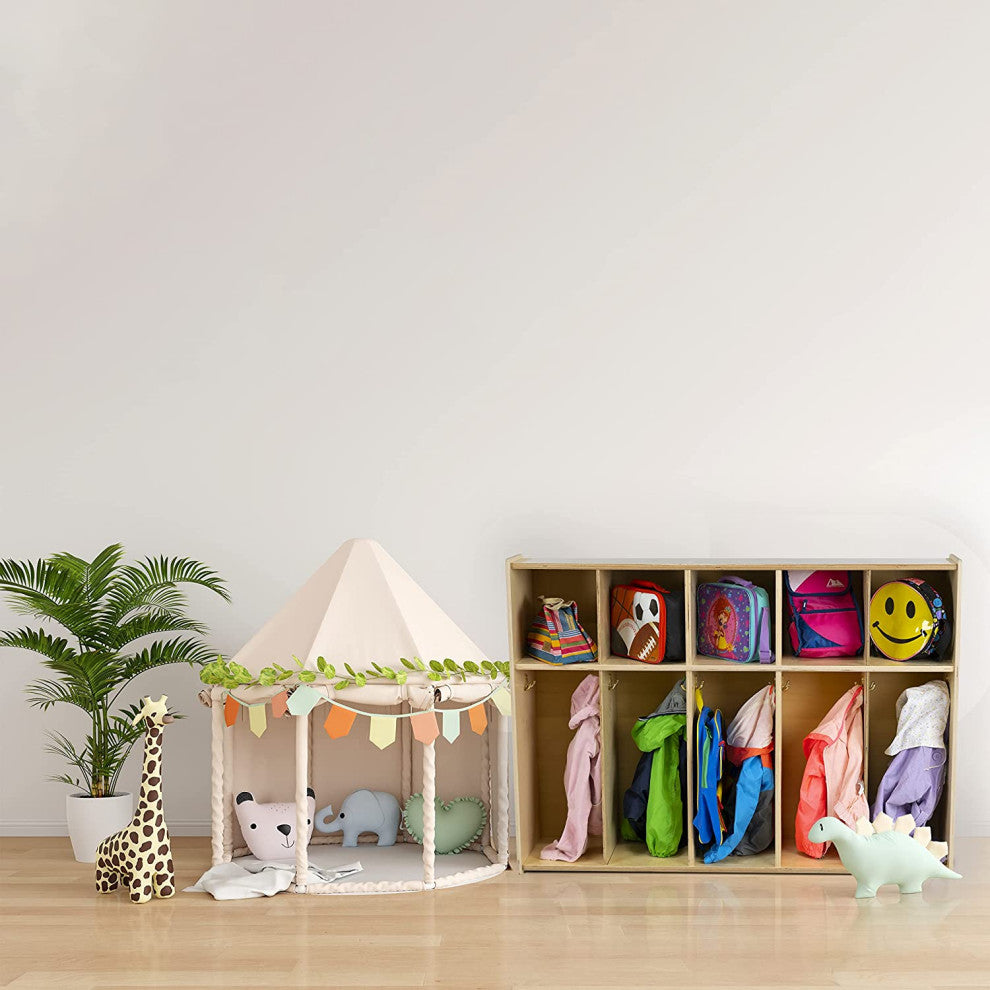 5 Section Cubby Locker with Storage Organizer