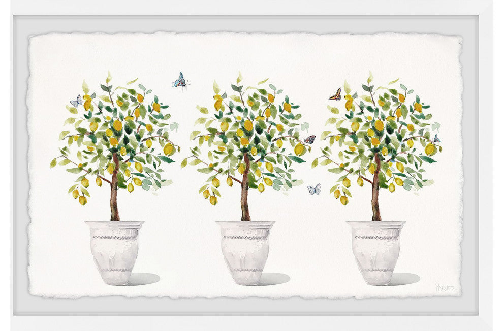 "Tree, a Pot" Framed Painting Print