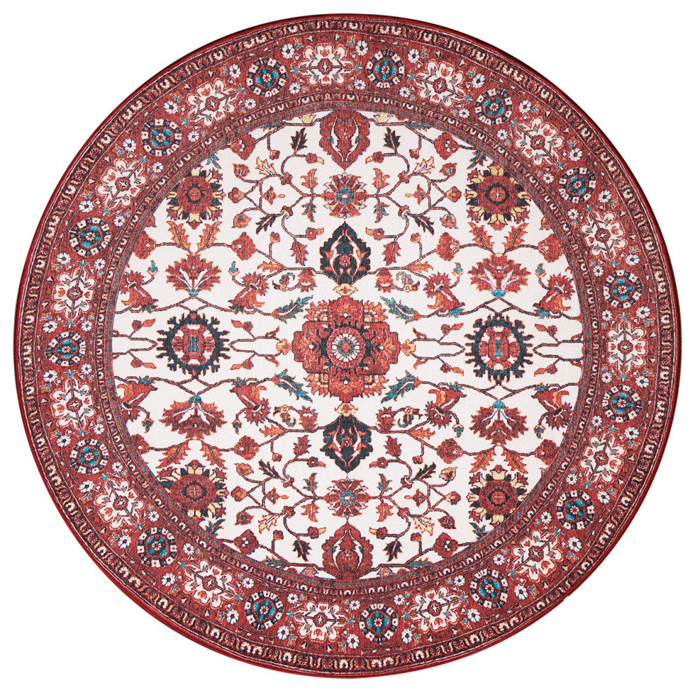 My Magic Carpet Ramage Maroon Rug, 6'x6'