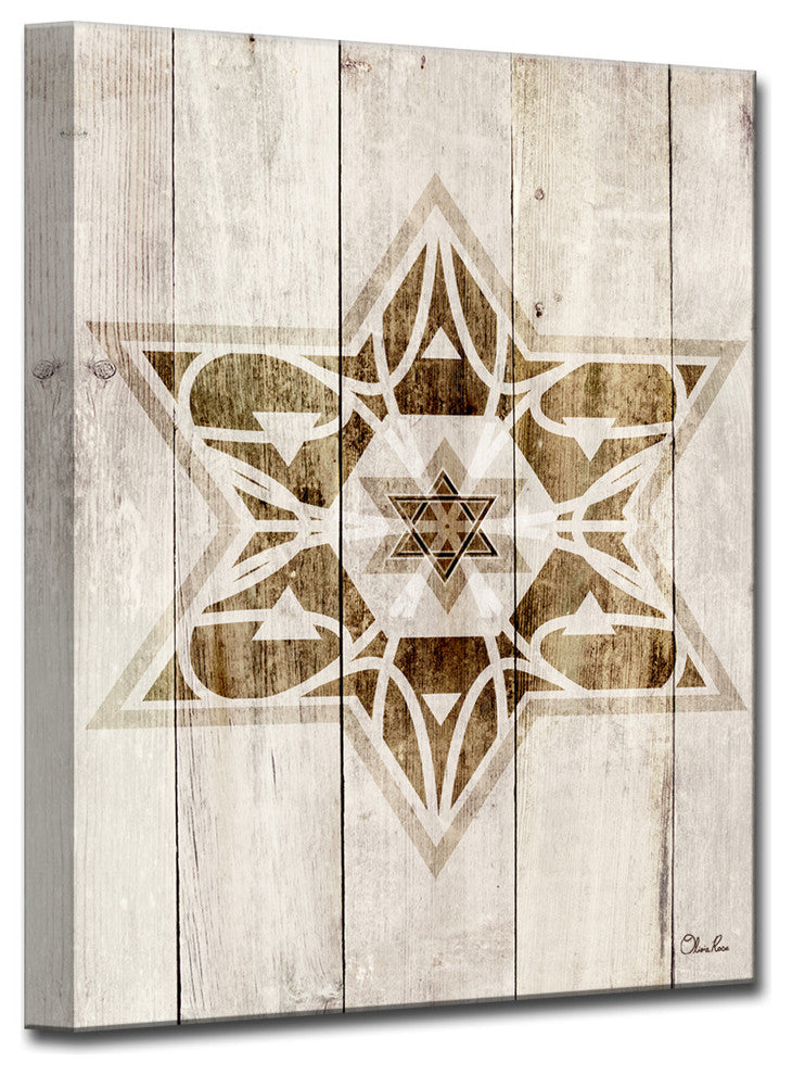 Ready2HangArt Inspirational 'Star of David VII' Wrapped Canvas Wall Art