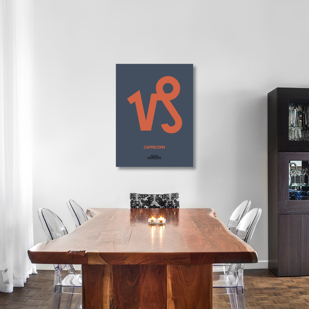 "Capricorn Zodiac Sign Orange" Fine Art Print