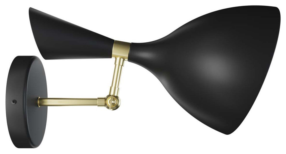 Sconce Wall Lamp Light Fixture, Black, Metal, Modern Cafe Bistro Hospitality