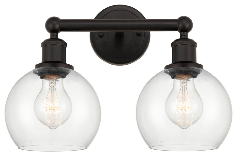 Innovations 616-2W-OB-G122-6 2 Light Bath Vanity Light, Oil Rubbed Bronze