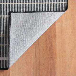 Bunny Williams x Dash & Albert Samson Black Washable Rug, Black, 2'6" x 8'