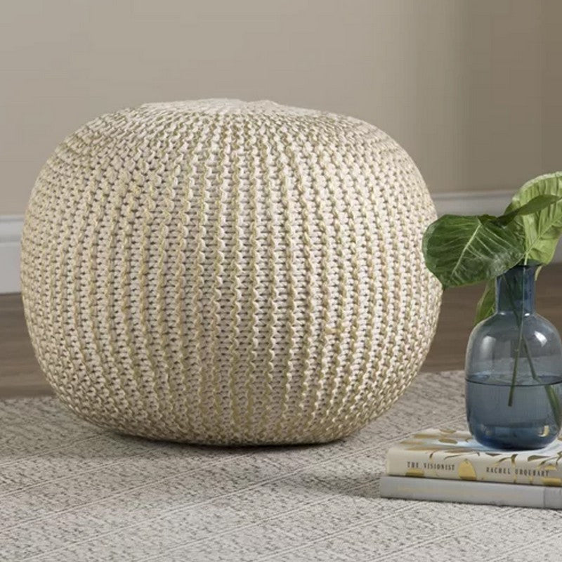 Bone Gold Pouf