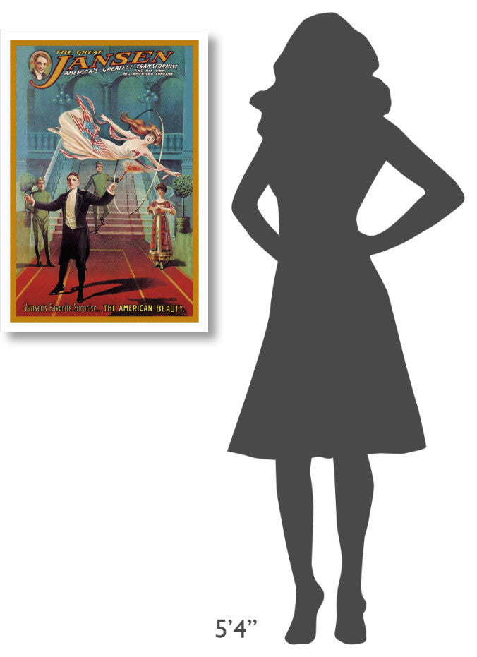 "Magicians: Jansen's Favorite Surprise: The American Beauty" Paper Art, 22"x32"