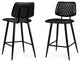 Raya Counter Height Stool, Set of 2, Black