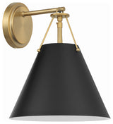 Crystorama Xavier 1 Light Vibrant Gold Task Sconce