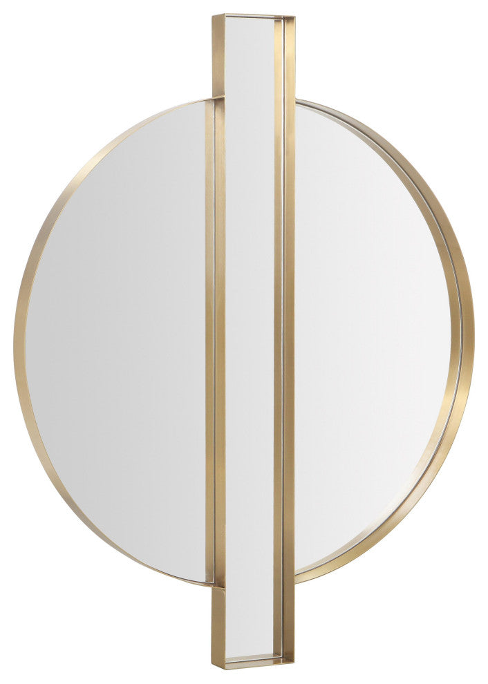Carri Gold Round Wall Mirror
