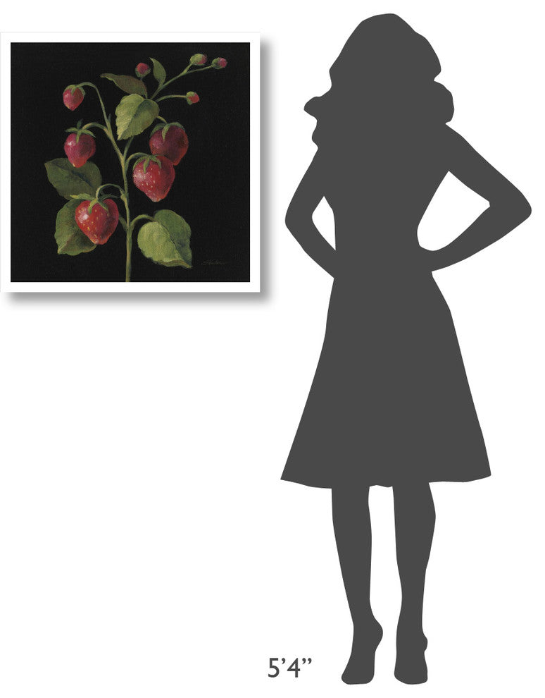 "Fraise no Words" Digital Paper Print by Silvia Vassileva, 26"x26"