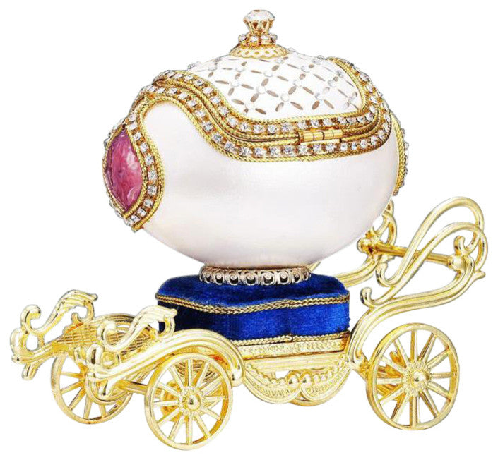 Princess Carriage Trinket Music Box Swan Lake