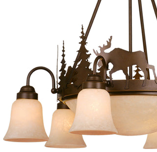 Yellowstone 9L Moose Chandelier Burnished Bronze