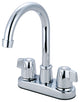 Two Handle Bar Faucet, Polished Chrome