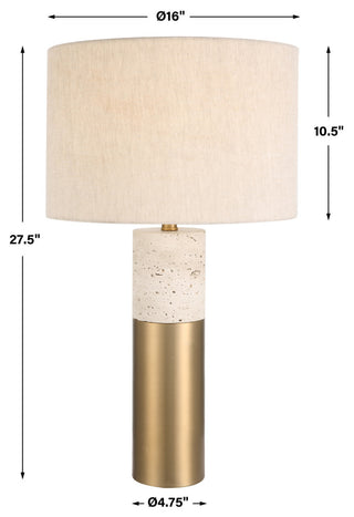 Uttermost Gravitas Elegant Brass & Stone Lamp