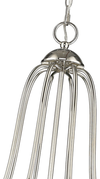 8 Light 36 in. Polished Nickel Chandelier