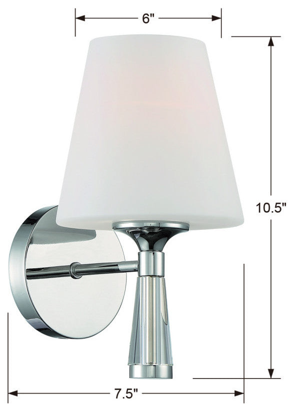 Ramsey 1 Light Polished Nickel Wall Mount