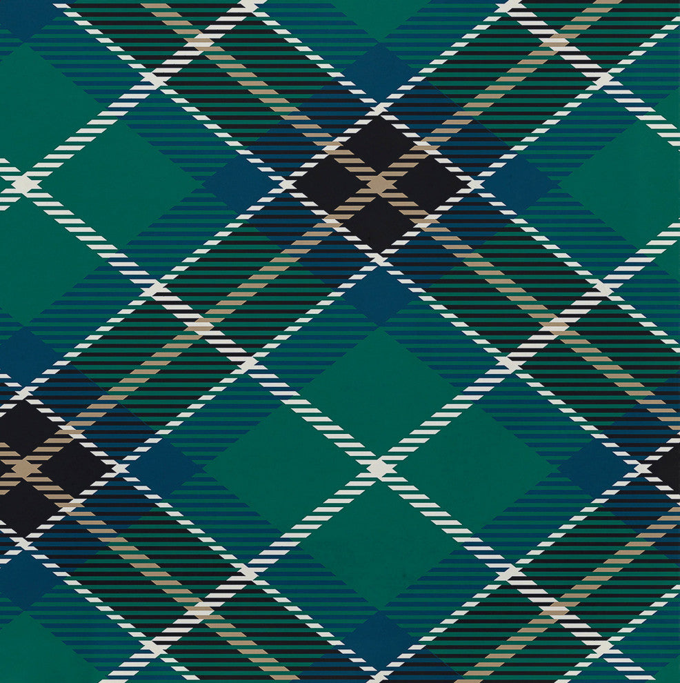 Mad for Plaid 18"x14" Navy Blue Holiday Print Placemat, Set of 4