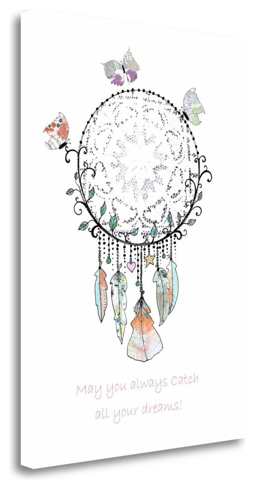 "Dream Catcher With Butterflies" By Sarah Ogren, Giclee on Gallery Wrap Canvas