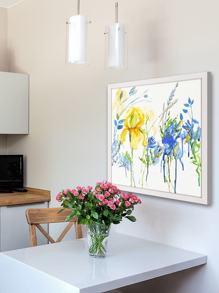 Marmont Hill, "True Blue" by Julie Joy Framed Painting Print, 32x32