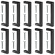 Mascot Hardware 3'' CTC Matte Black Square Cabinet Pulls - Pack of 10