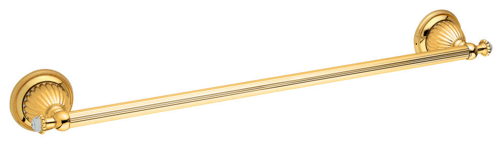 Artica Swarovski large towel bar.. Luxury towel bar. Towel racks and holders, Polished 24k Gold Plated