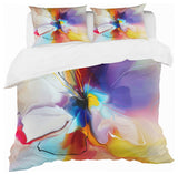 Creative Flower in Multiple Colors Modern Duvet Cover, King