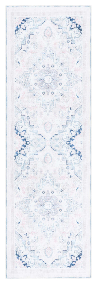 Safavieh Arizona Machine-Washable Collection ARZ324 Rug, Ivory/Aqua, 2'6"x8'