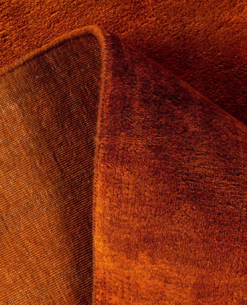 Overdyed One-of-a-Kind Hand-Knotted Area Rug Orange, 10' 0" x 13' 8"