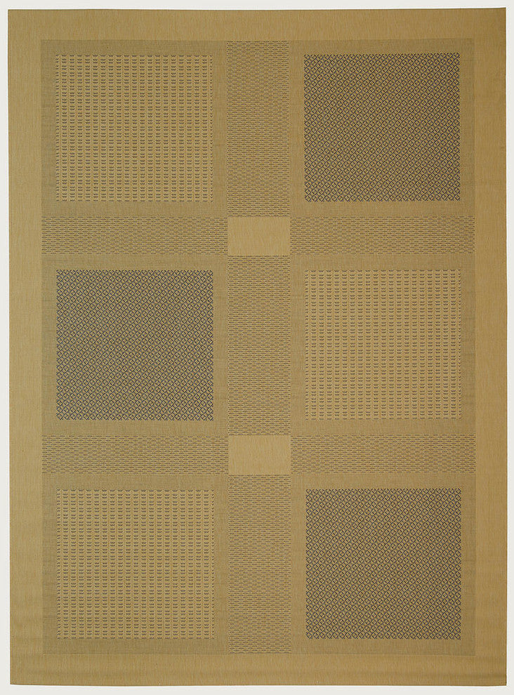 Safavieh Courtyard Natural, Blue Area Rug, 5'3"x7'7"