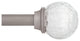 Kenney KN75300 Walden Crackled Glass Ball Finial Curtain Rod, Pewter, 28" - 48"