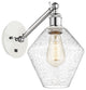 Innovations 317-1W-WPC-G654-8-LED 1-Light Sconce, White and Polished Chrome