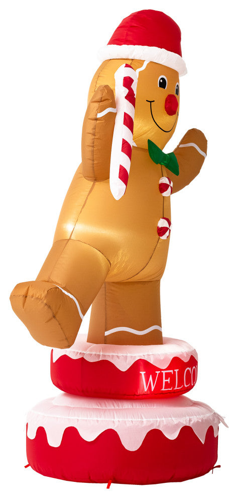 Inflatable Rotating Gingerbread Man Decor